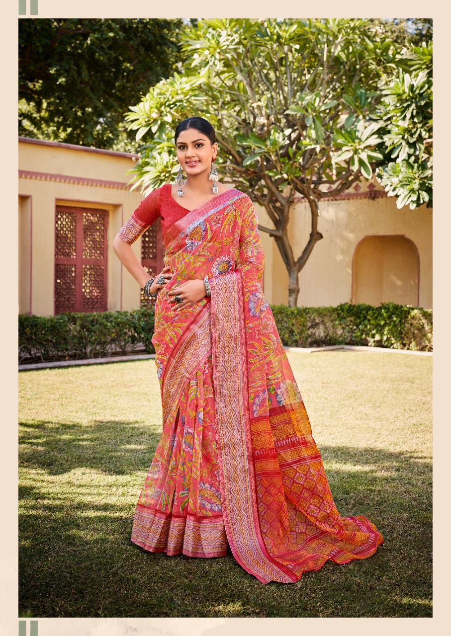 Shreyans Organza Silk 16 Ethnic Wear Wholesale Organza Silk Sarees

